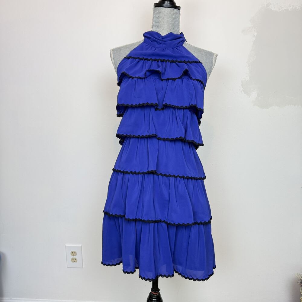 Vintage y2k Arden B tiered ruffle halter dress SM summer beachy vacation